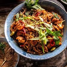 20 Minute Honey Garlic Chicken Udon Noodles | halfbakedharvest.com