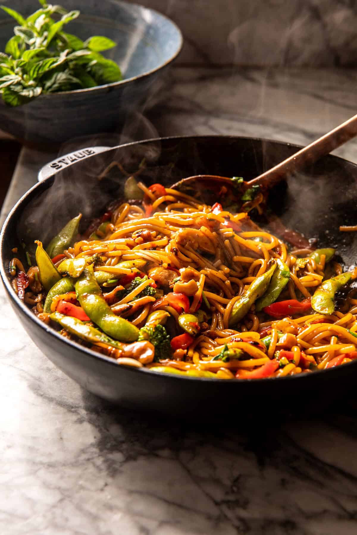 20 Minute Honey Garlic Chicken Udon Noodles | halfbakedharvest.com