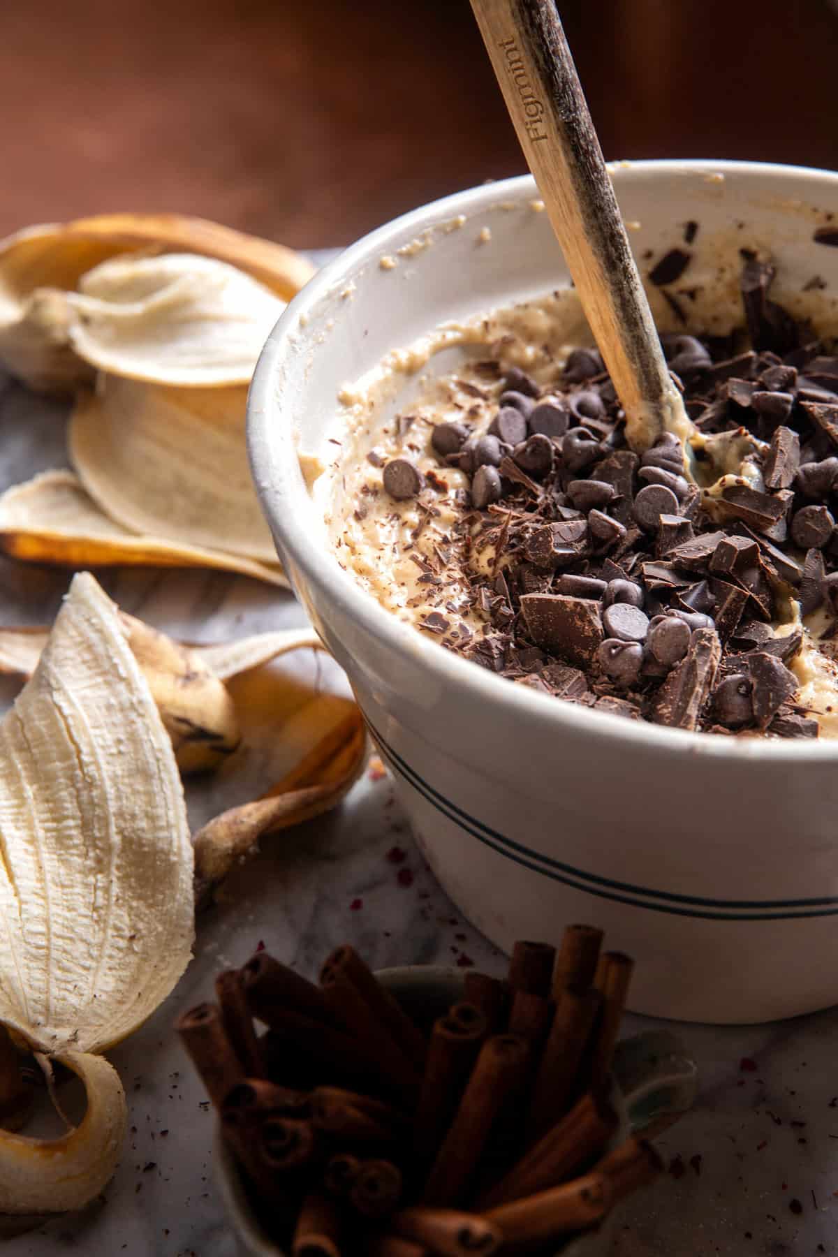 Chocolate Chunk Greek Yogurt Banana Bread | halfbakedharvest.com