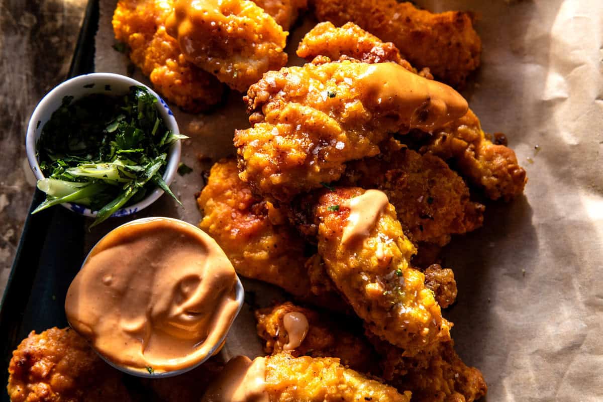 Crispy Turmeric Chicken Tenders | halfbakedharvest.com