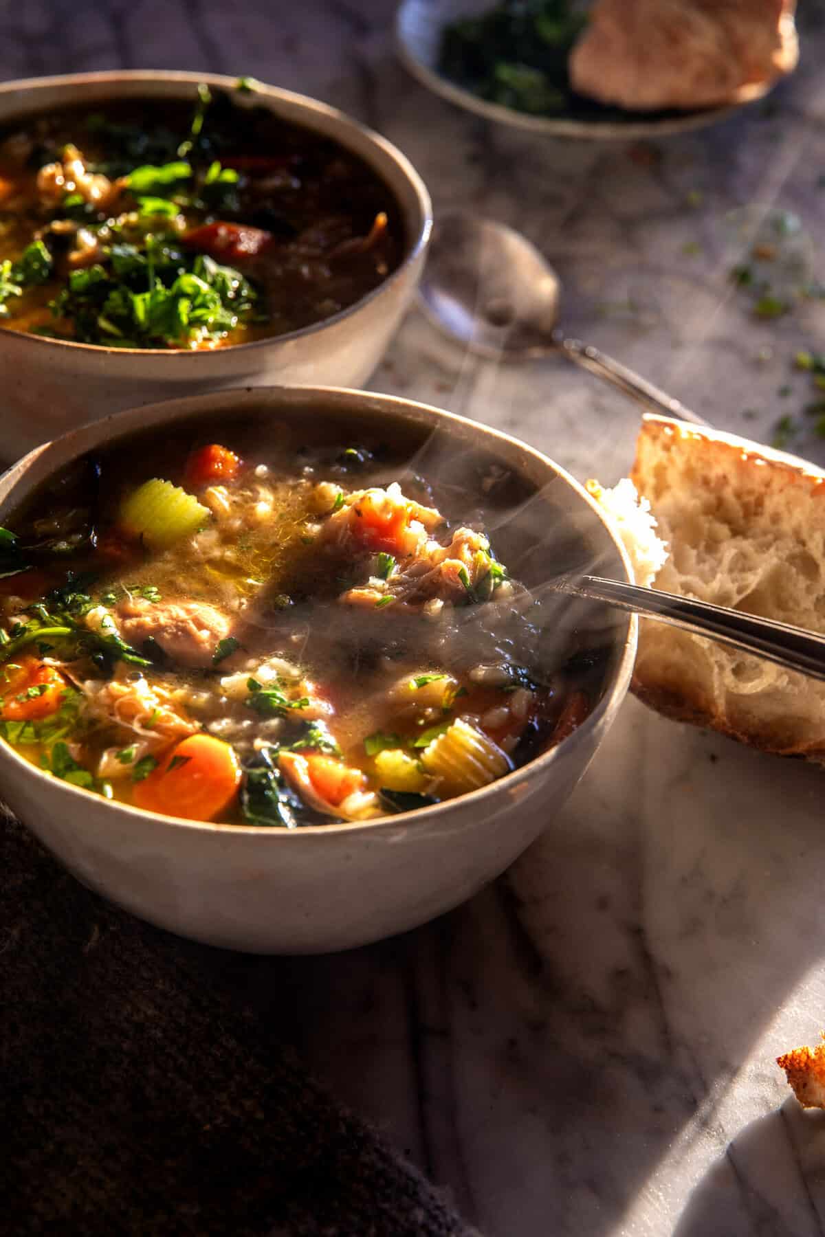 Crockpot Hearty Chicken and Rice Soup | halfbakedharvest.com