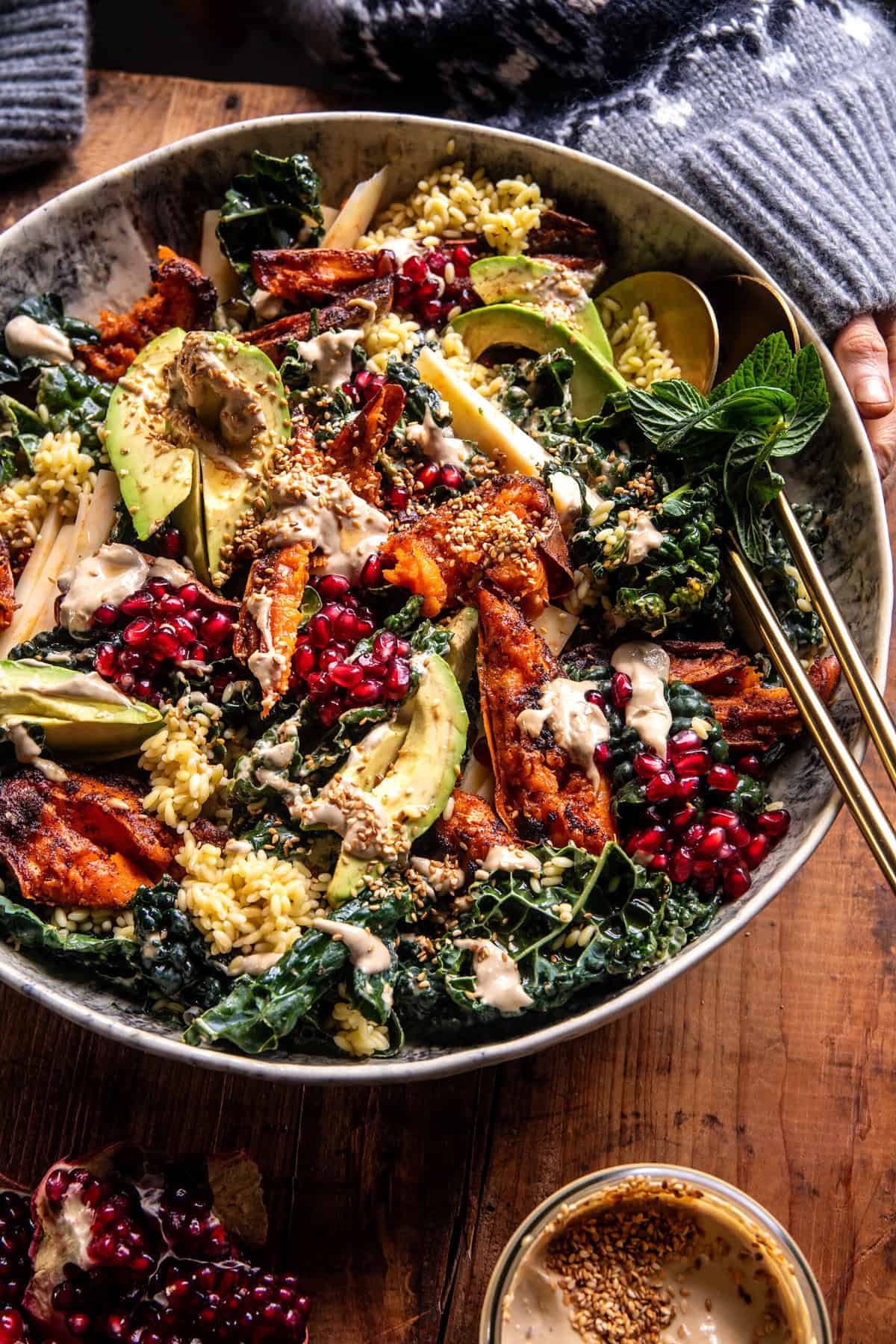 Roasted Sweet Potato Salad with Tahini Dressing | halfbakedharvest.com