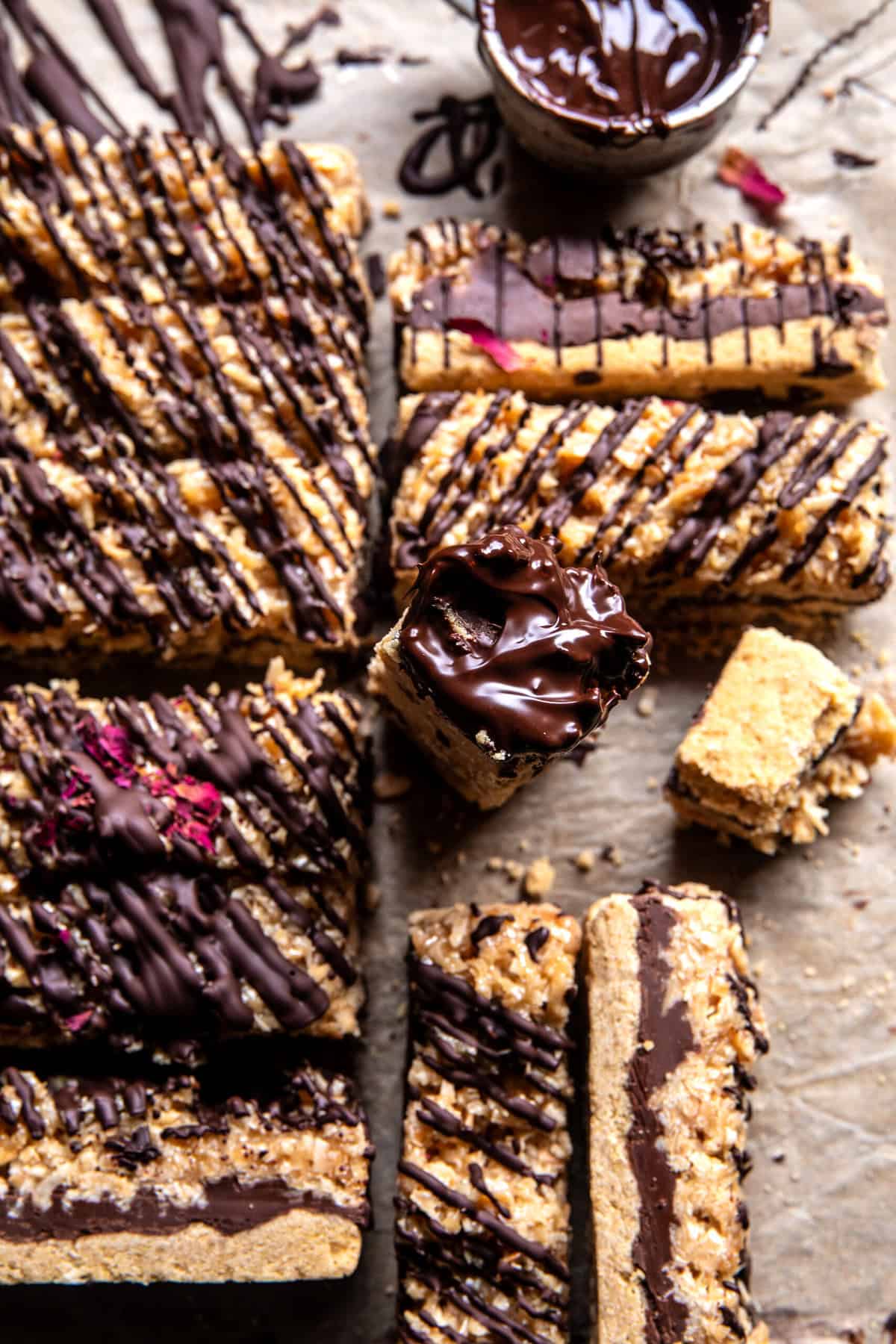 Samoa Cookie Bars | halfbakedharvest.com