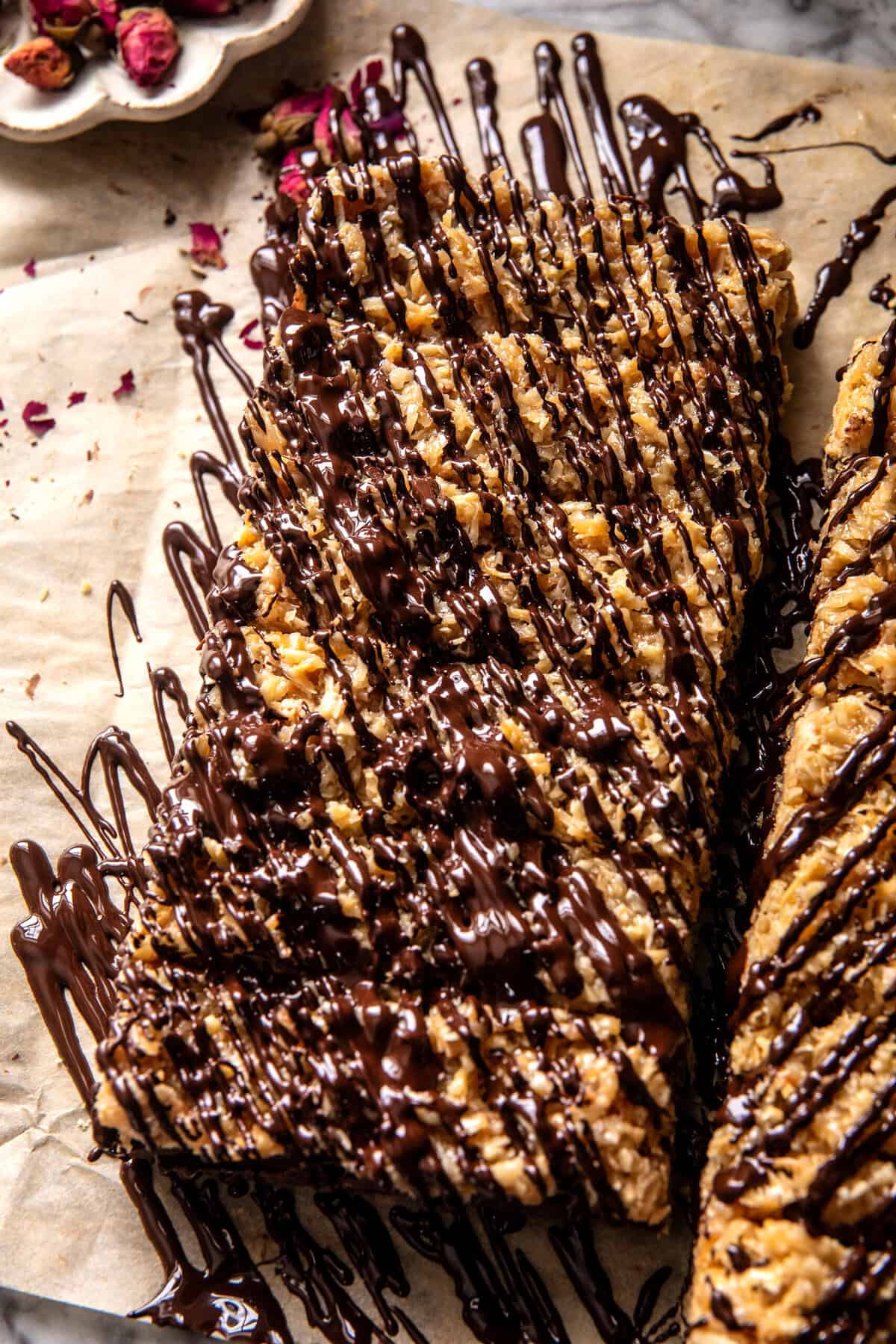 Samoa Cookie Bars | halfbakedharvest.com