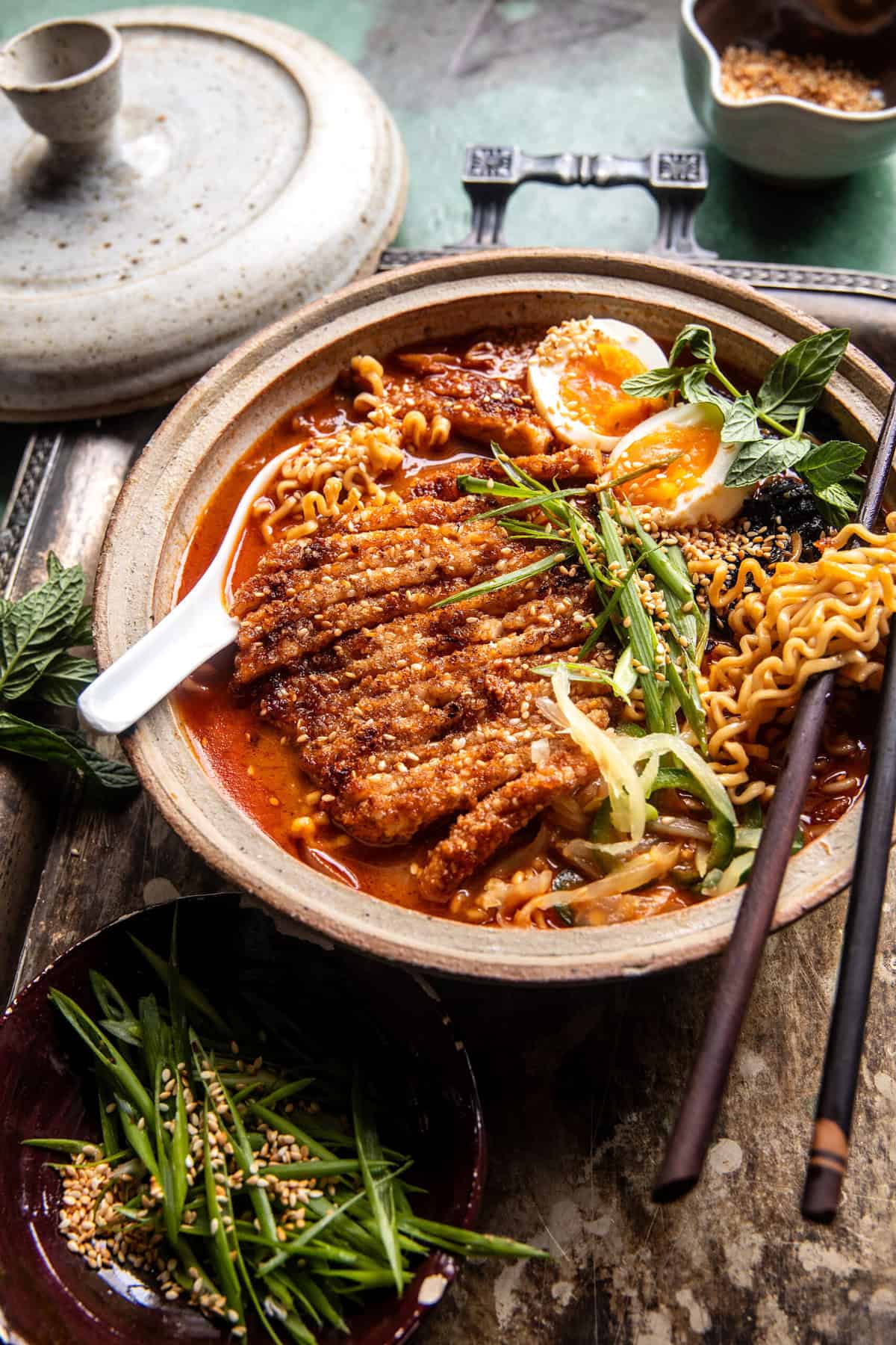 Sesame Peanut Chicken Katsu Ramen | halfbakedharvest.com