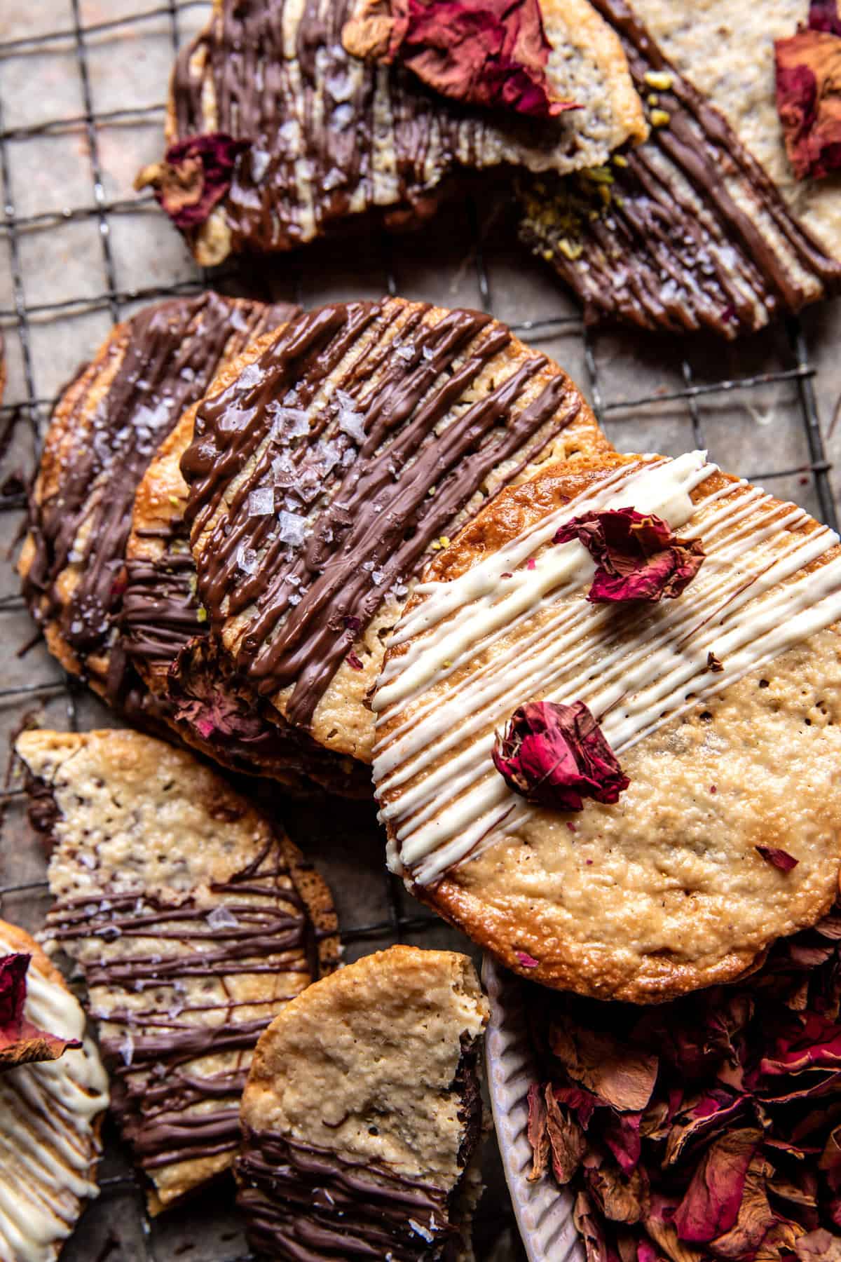 5 Ingredient Salted Chocolate Lace Cookies | halfbakedharvest.com