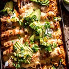 Baked Cheesy Cuban Chicken Taquitos | halfbakedharvest.com