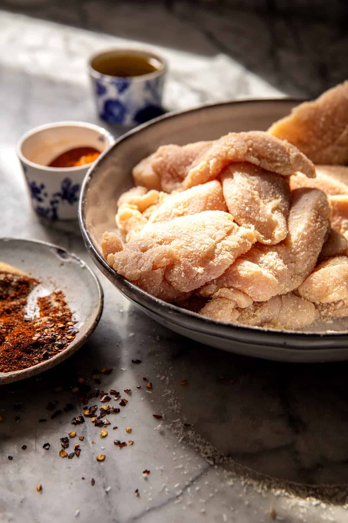 Baked Crispy Hot Honey Chicken Tenders | halfbakedharvest.com