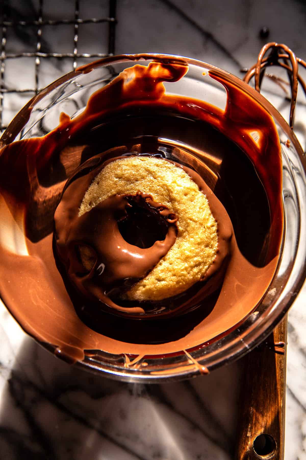 Homemade Baked Frosted Chocolate Donuts | halfbakedharvest.com