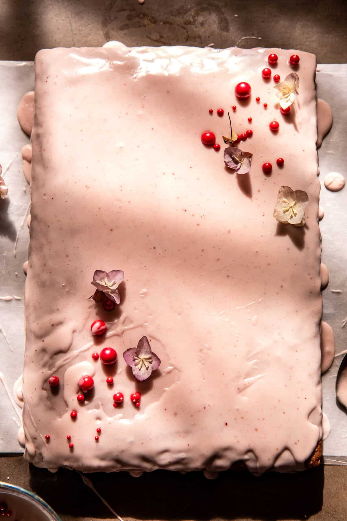 Strawberry Poptart Sheet Cake | halfbakedharvest.com