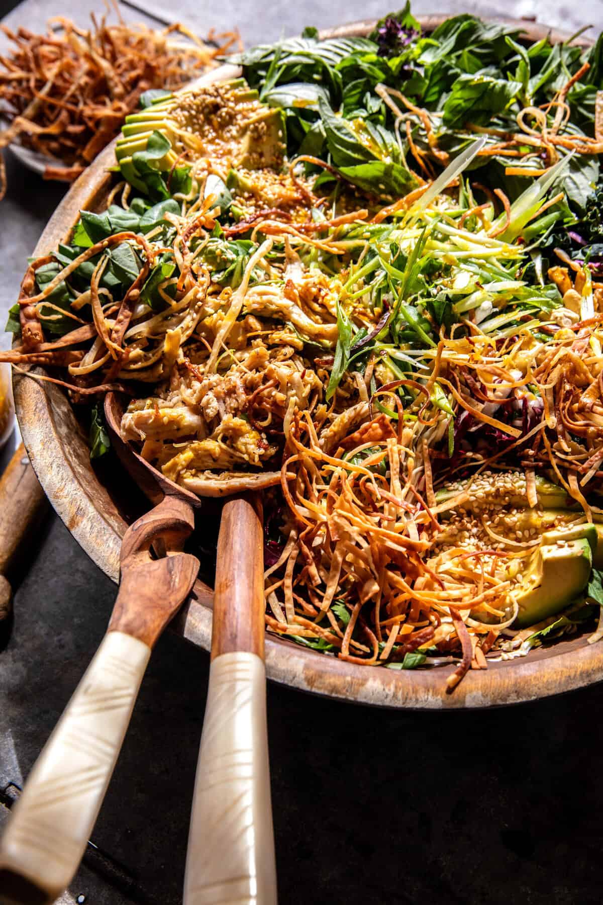 Crispy Wonton Rotisserie Chicken Salad | halfbakedharvest.com