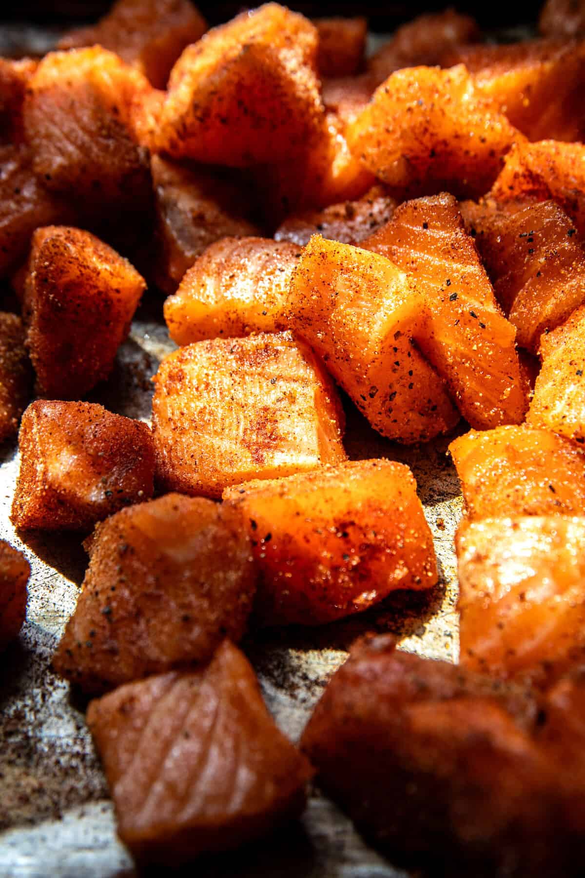 Spicy Honey Mustard Salmon Bowls | halfbakedharvest.com