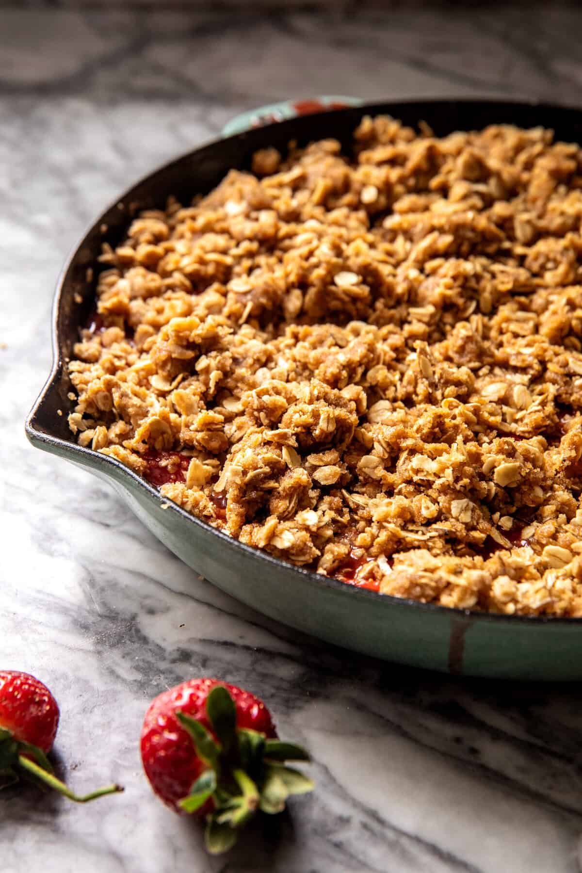 Strawberry Oatmeal Cookie Cobbler | halfbakedharvest.com