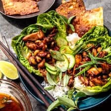 20-Minute Ponzu Ginger Chicken Bowls | halfharvest.com