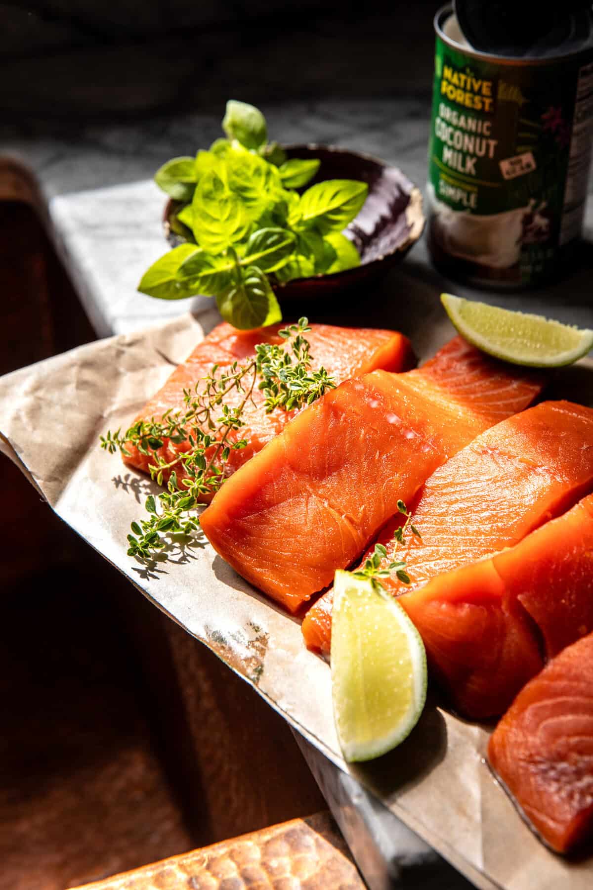 Baked One Pan Garlic Butter Coconut Salmon | halfbakedharvest.com