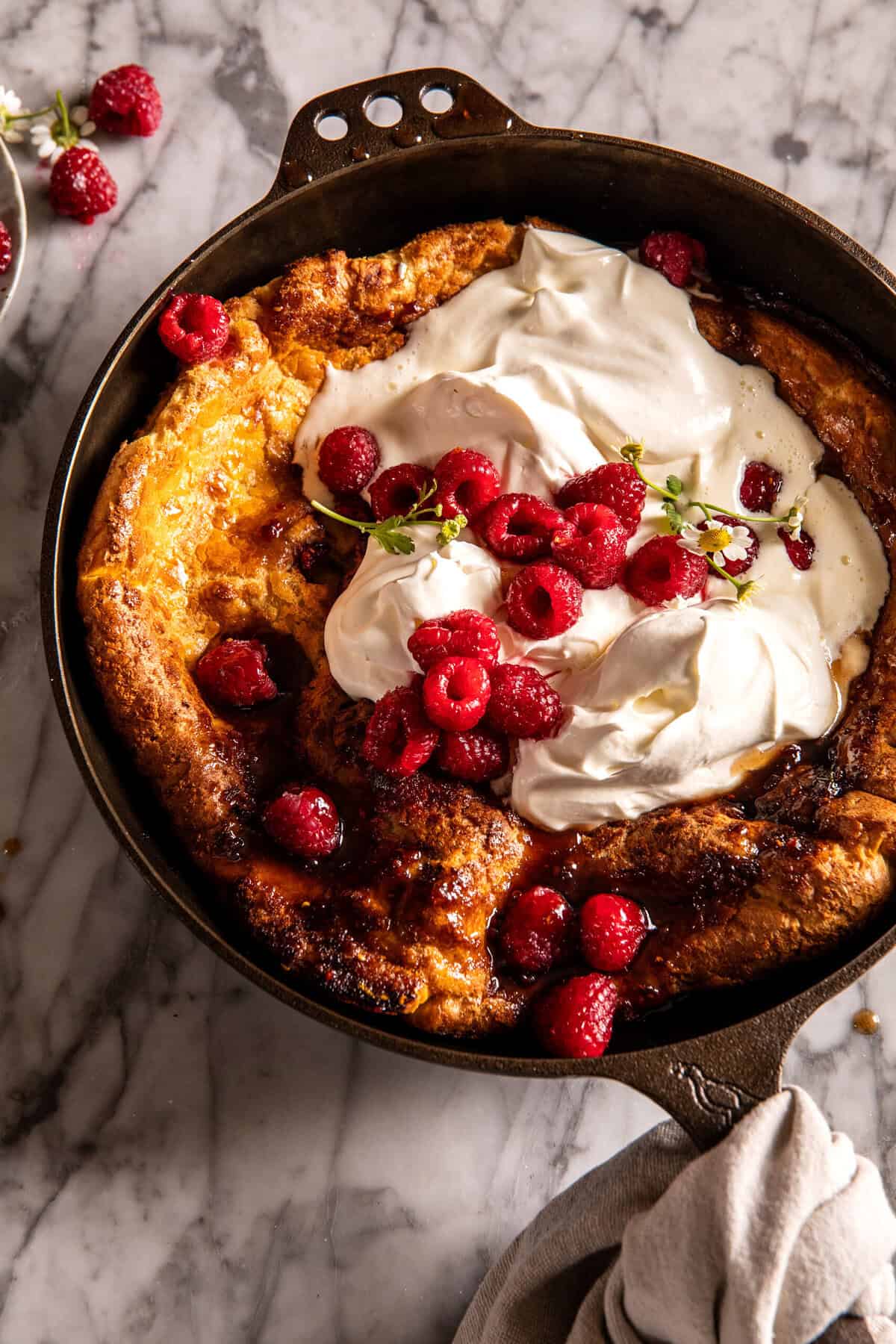 Smashed Raspberry Dutch Baby | halfbakedharvest.com