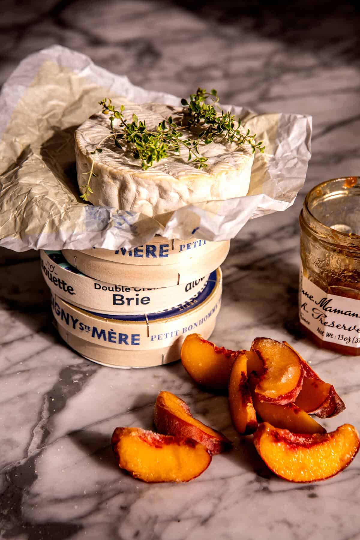 Prosciutto-Wrapped Peach Baked Brie in Pastry | halfbakedharvest.com