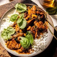 Coconut Curry Basil Chicken | halfbakedharvest.com