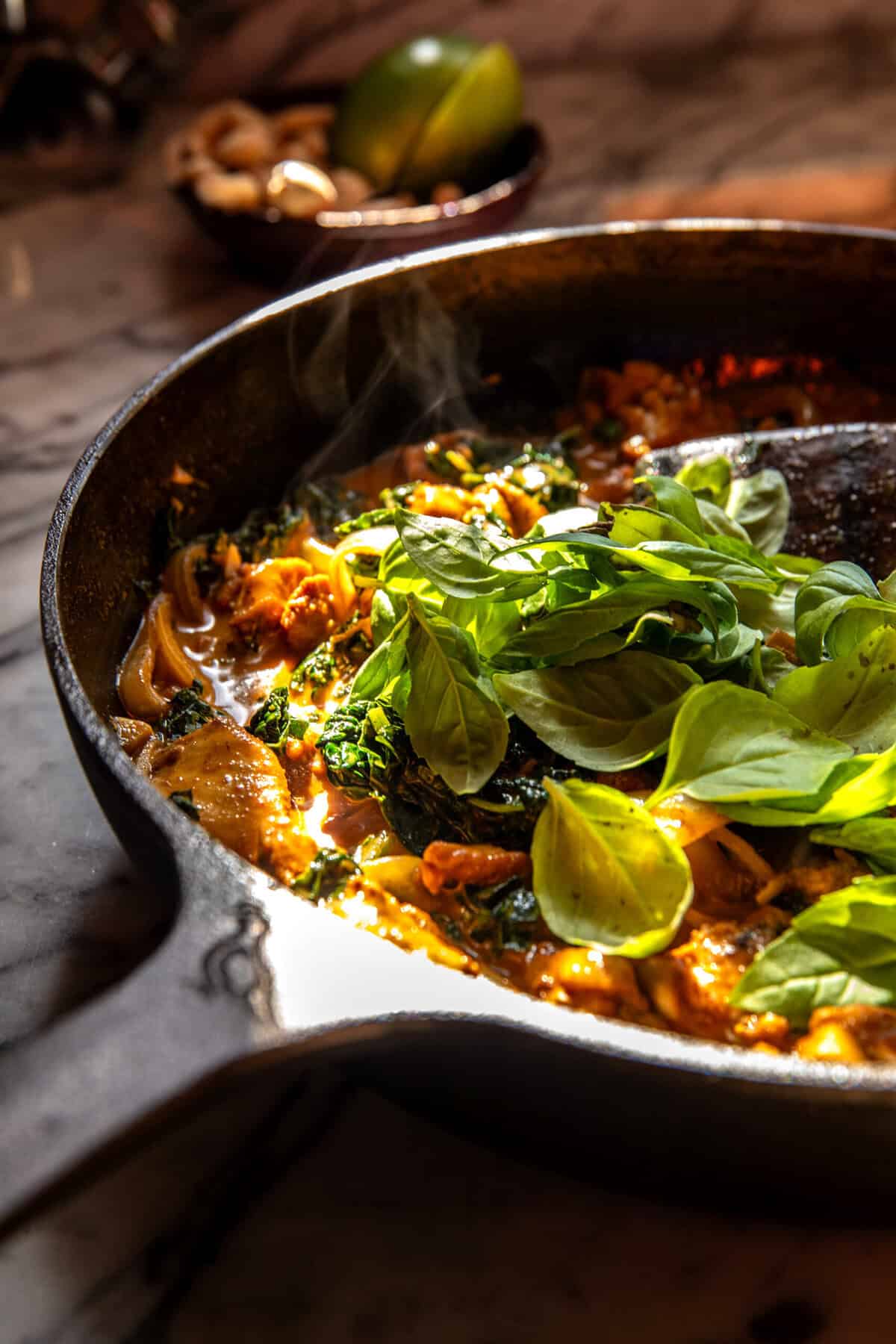 Coconut Curry Basil Chicken | halfbakedharvest.com