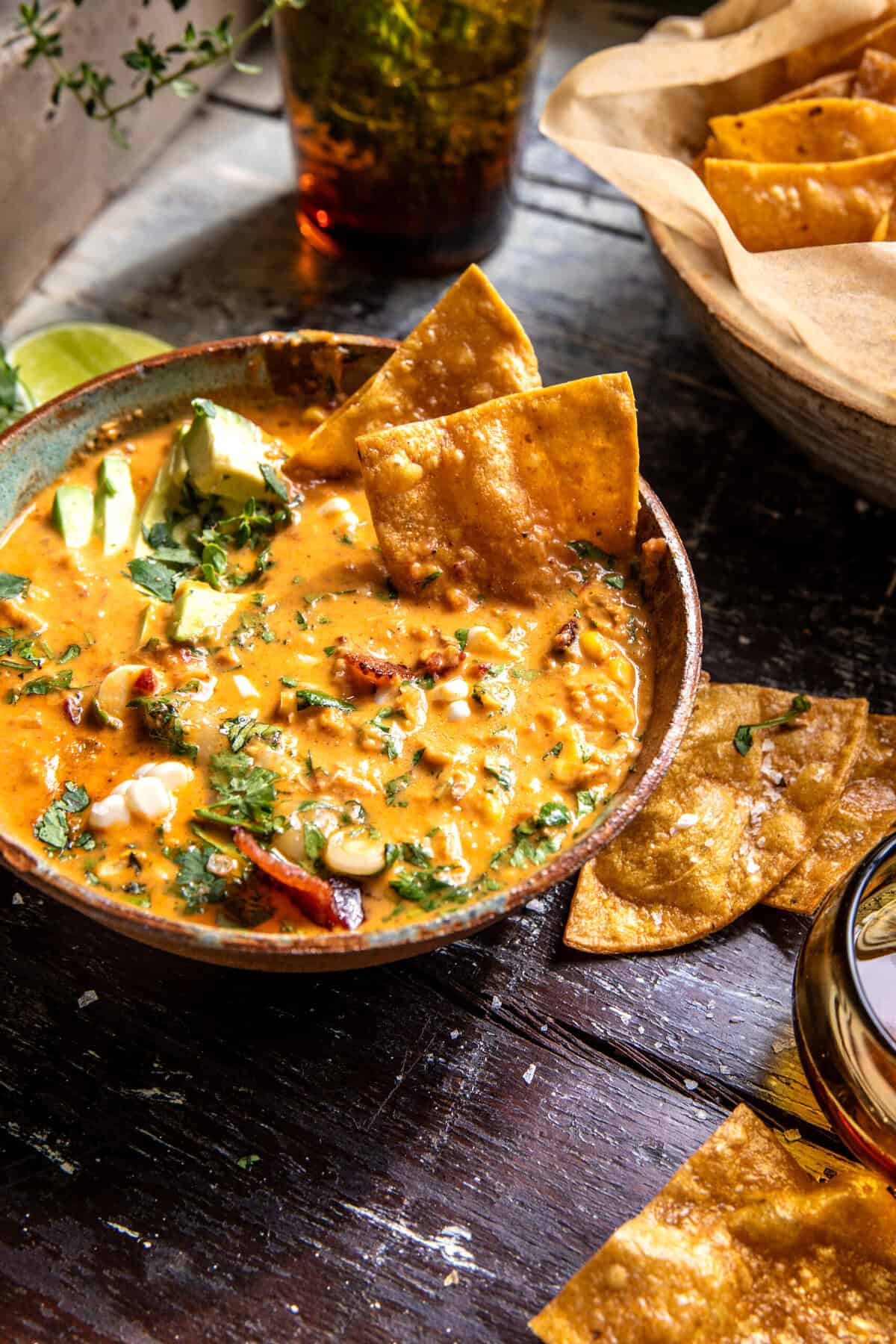 Chipotle Queso Chicken Corn Chowder | halfbakedharvest.com