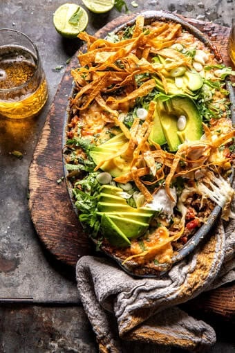 Mix and Bake Chicken Taco Casserole | halfbakedharvest.com