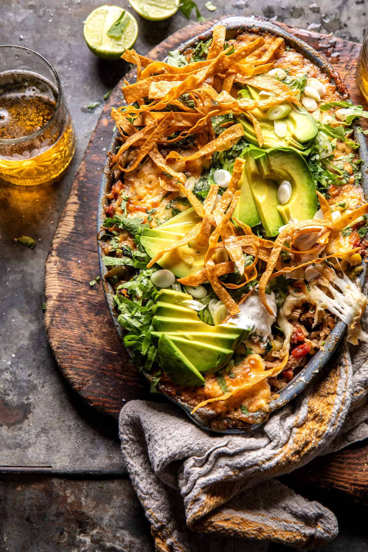 Mix and Bake Chicken Taco Casserole | halfbakedharvest.com