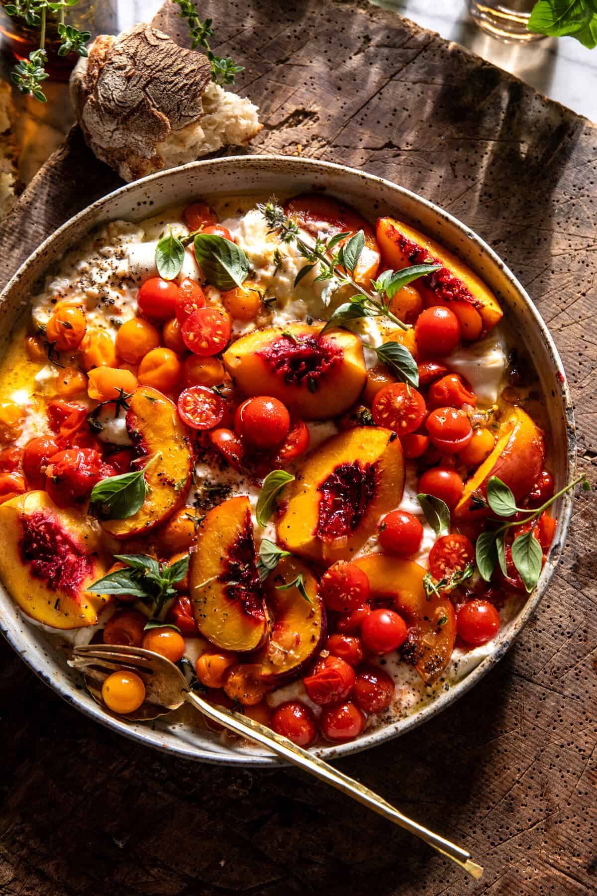 Tomato Peach Caprese | halfbakedharvest.com