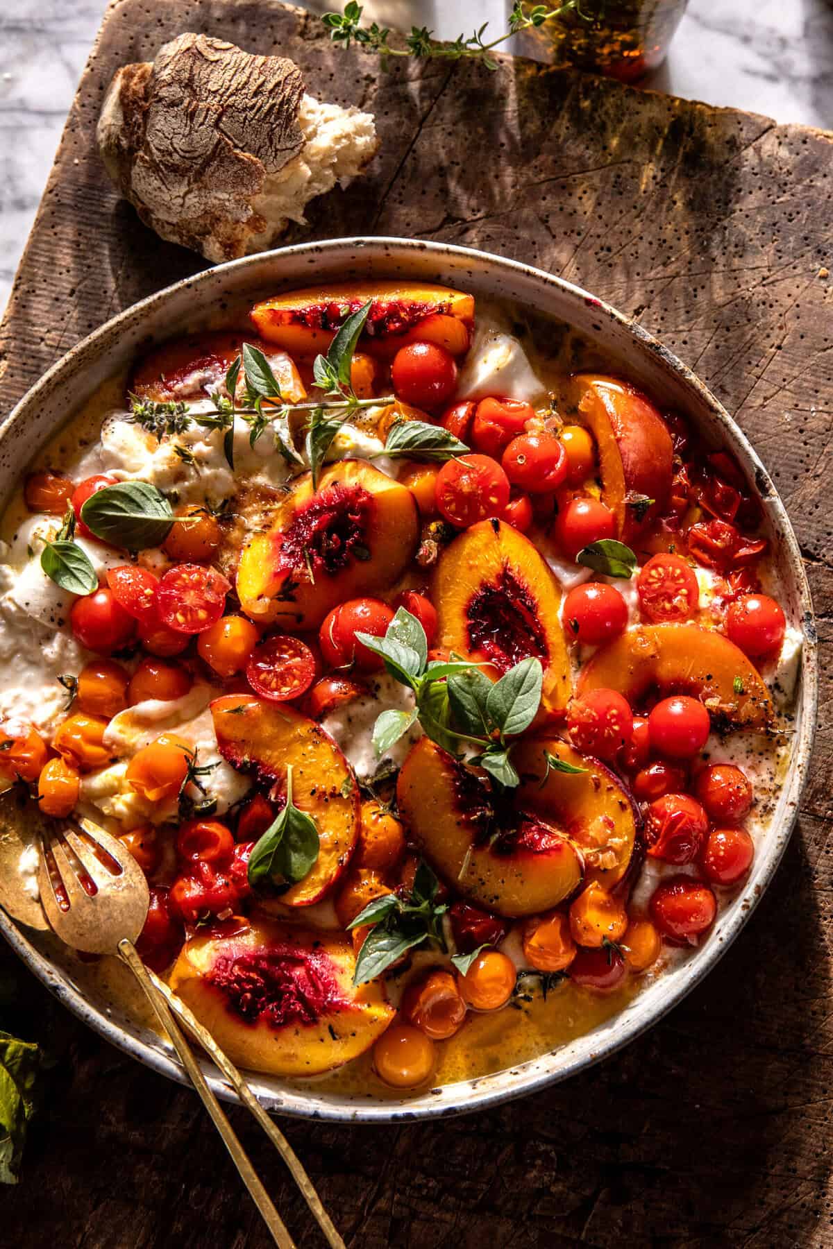 Tomato Peach Caprese | halfbakedharvest.com