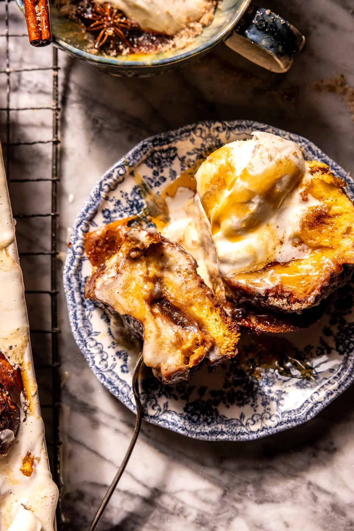Baked Cinnamon Apple Butter French Toast | halfbakedharvest.com