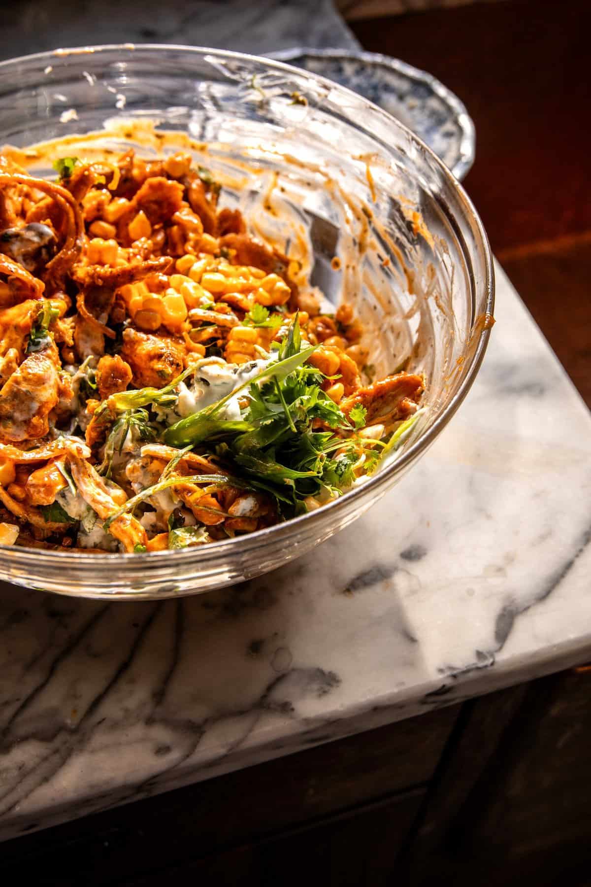 Buffalo Chicken Corn Dip | halfbakedharvest.com