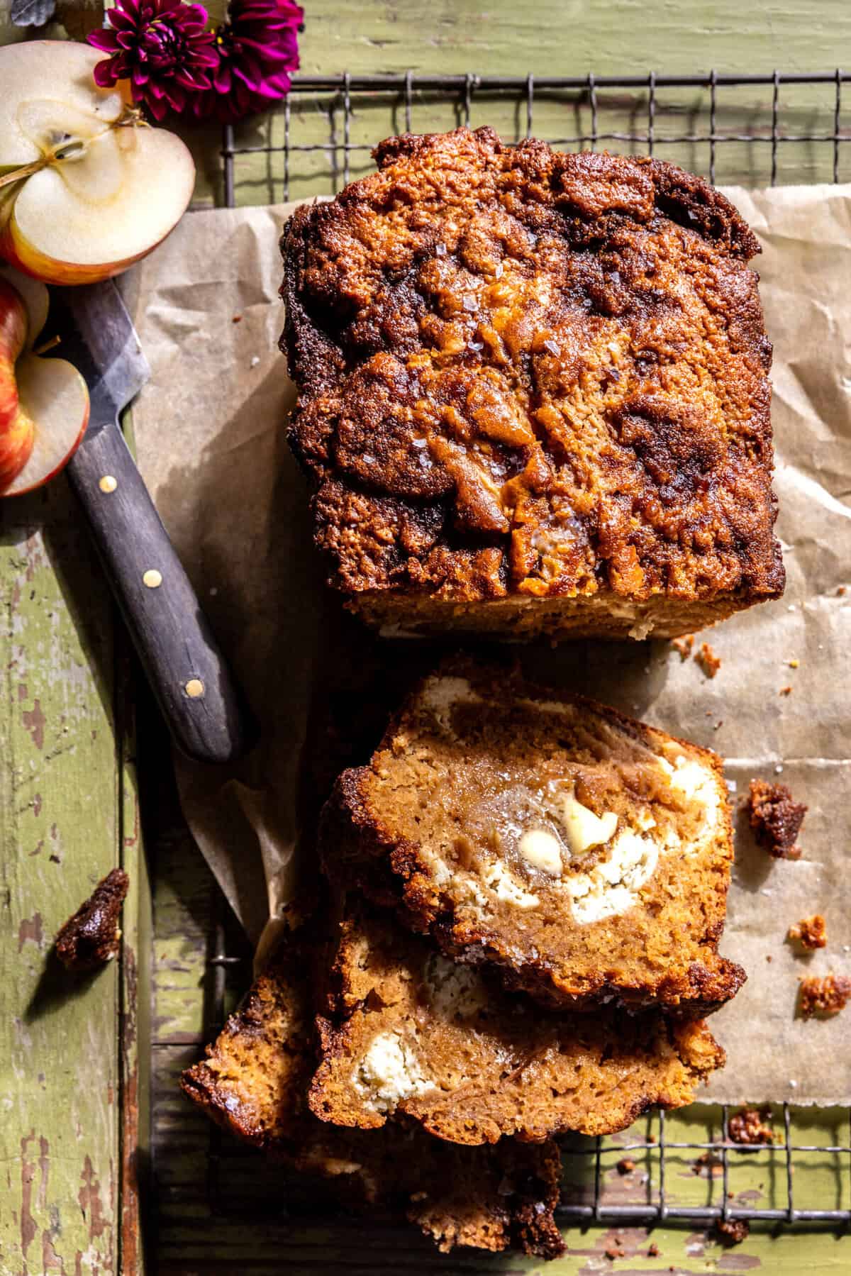Chai Spiced Apple Butter Muffin Bread | halfbakedharvest.com