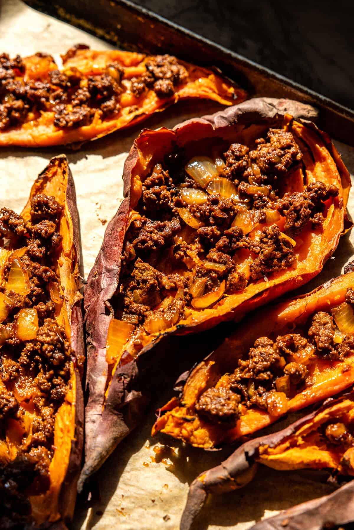 Chipotle Beef Sweet Potato Skins - halfbakedharvest.com