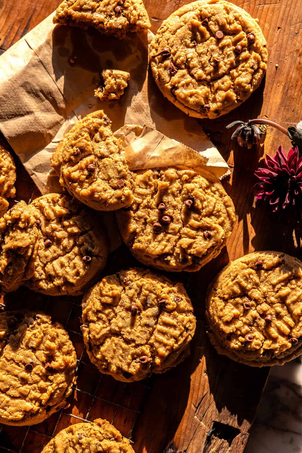 Lunch Lady Peanut Butter Chip Cookies | halfbakedharvest.com