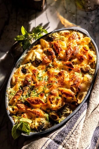 Dump and Bake Chicken Alfredo Noodle Casserole | halfbakedharvest.com