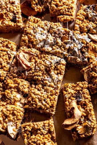 Salted Caramel Apple Rice Krispie Treats halfbakedharvest.com