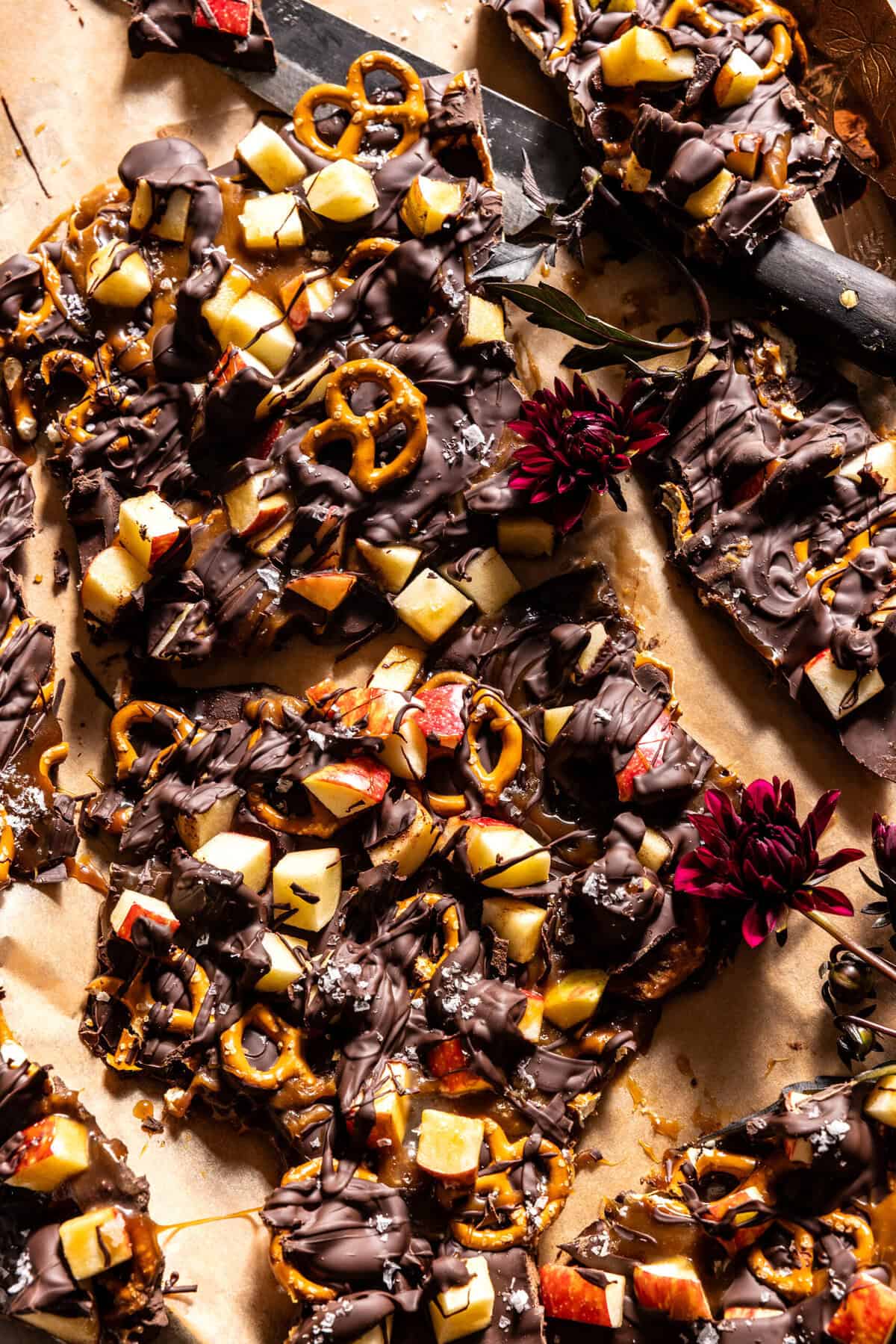 Salted Chocolate Caramel Apple Bark | halfbakedharvest.com