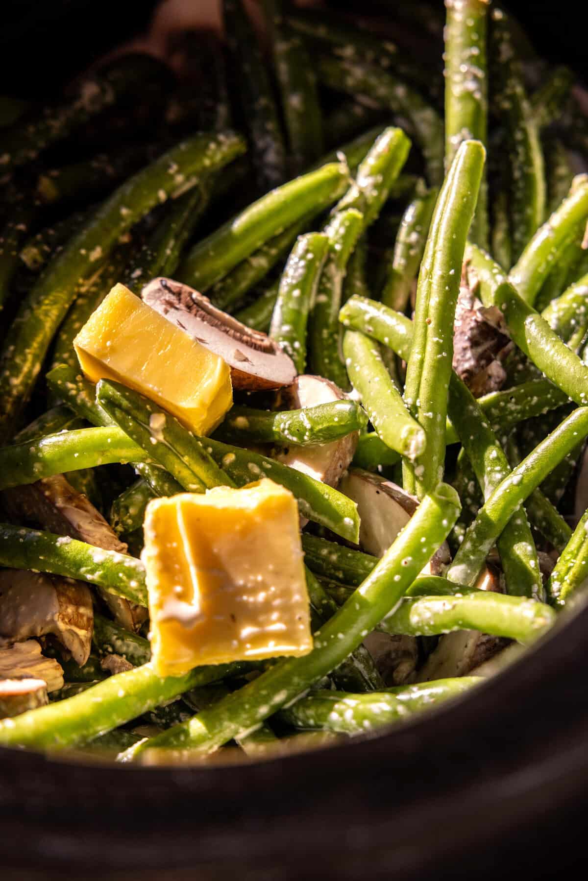 Crockpot Green Bean Casserole | halfbakedharvest.com
