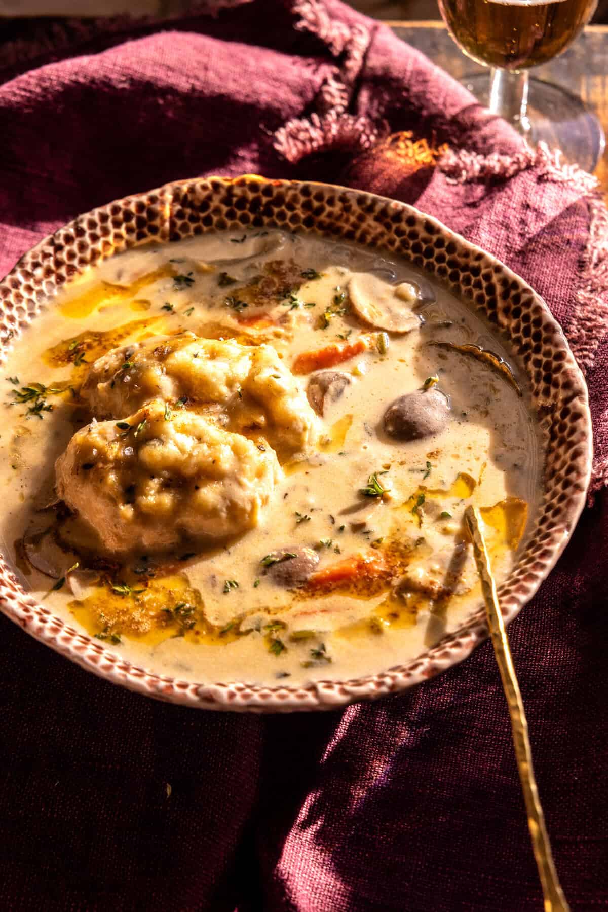 One Pot Creamy Vegetable Dumpling Soup | halfbakedharvest.com