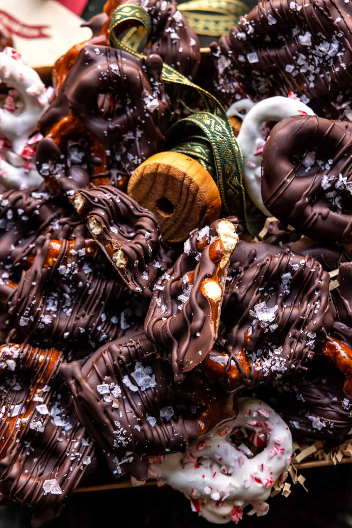 Salted Caramel Brulee Chocolate Pretzels | halfbakedharvest.com