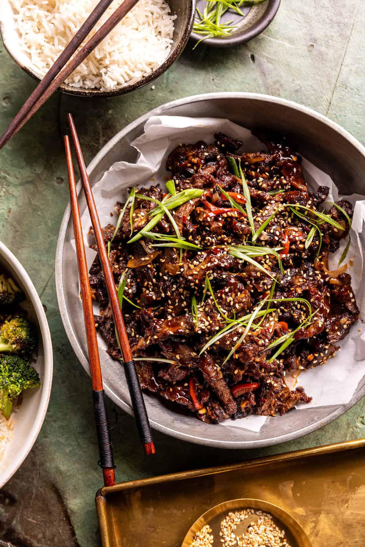 20 Minute Takeout-Style Sticky Sesame Beef | halfbakedharvest.com