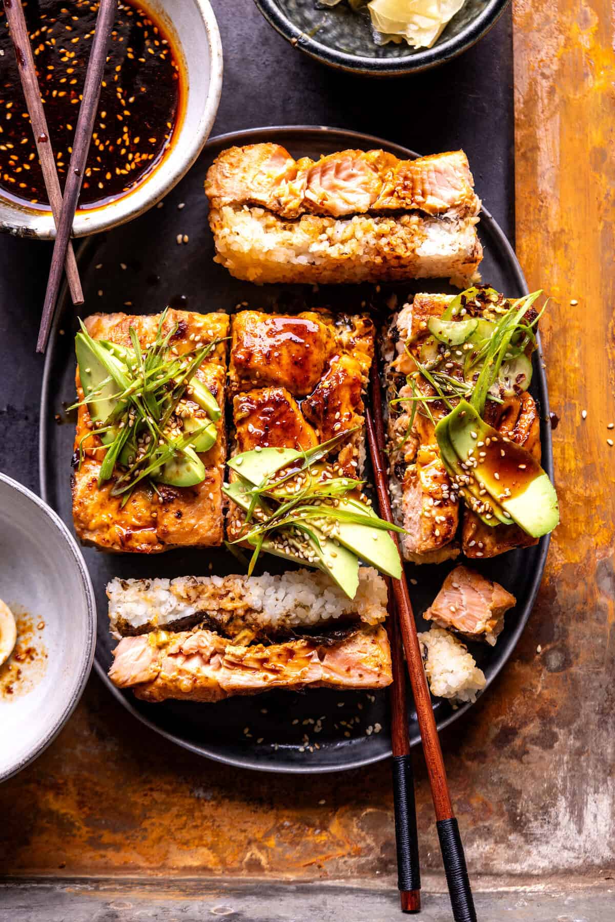 Easy Spicy Salmon Sushi Stacks | halfbakedharvest.com