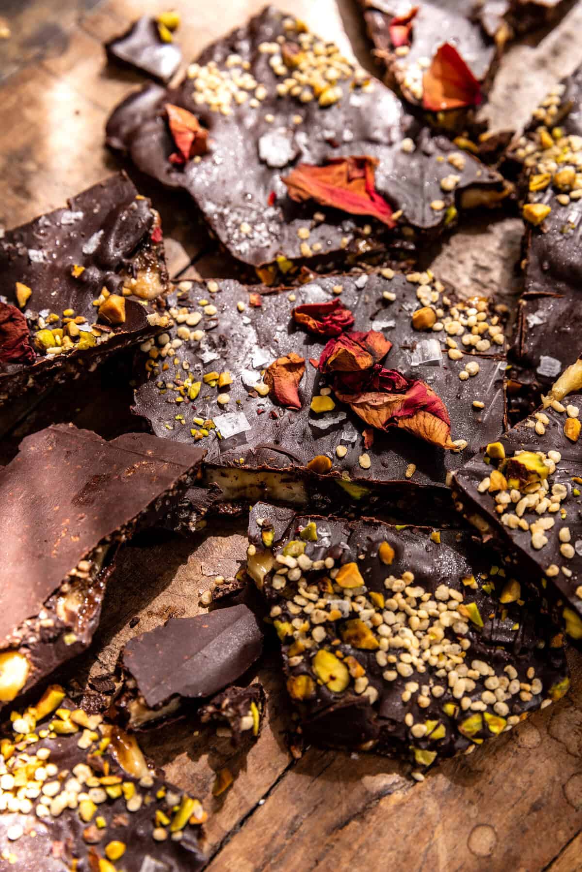 Dark Chocolate Banana Bark with Puffed Quinoa | halfbakedharvest.com