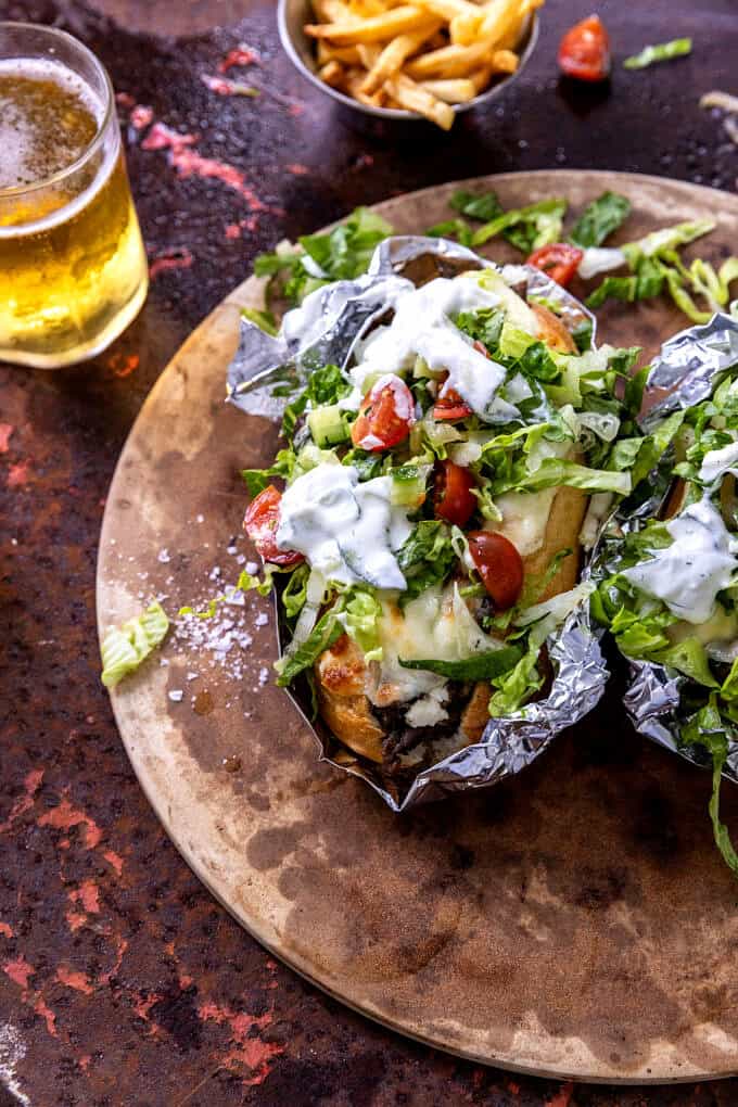 Greek Feta and Melty Gouda Cheesesteak | halfbakedharvest.com