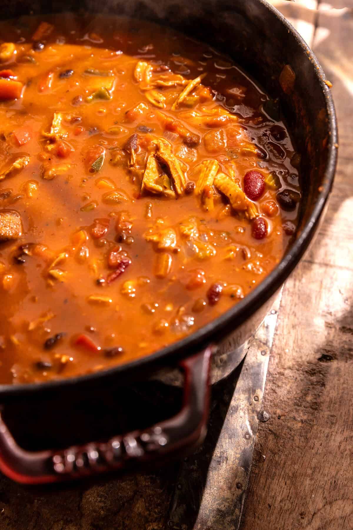 Healthy Cheddar Chicken Chili | halfbakedharvest.com