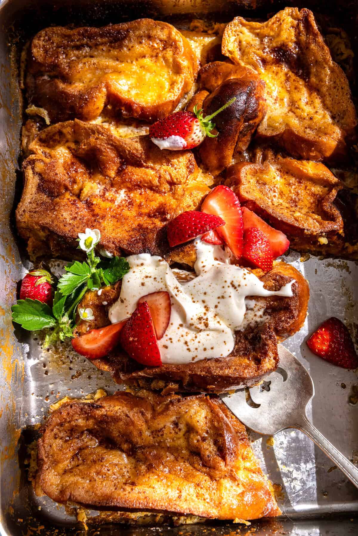 Baked Condensed Milk Cinnamon French Toast | halfbakedharvest.com