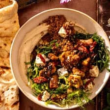 Chicken Shawarma Hummus Bowl with Crispy Quinoa | halfbakedharvest.com