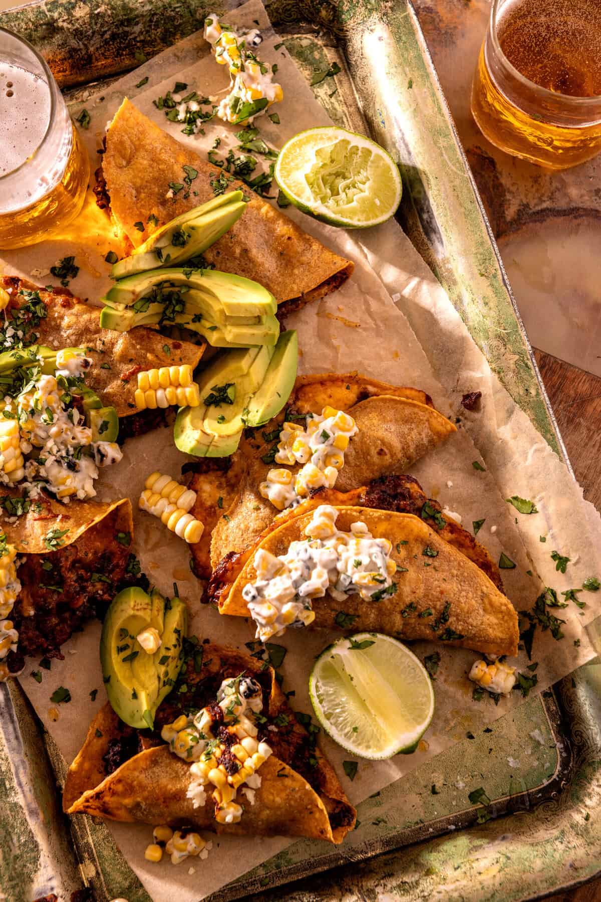 Crispy Smashed Beef Street Corn Tacos | halfbakedharvest.com