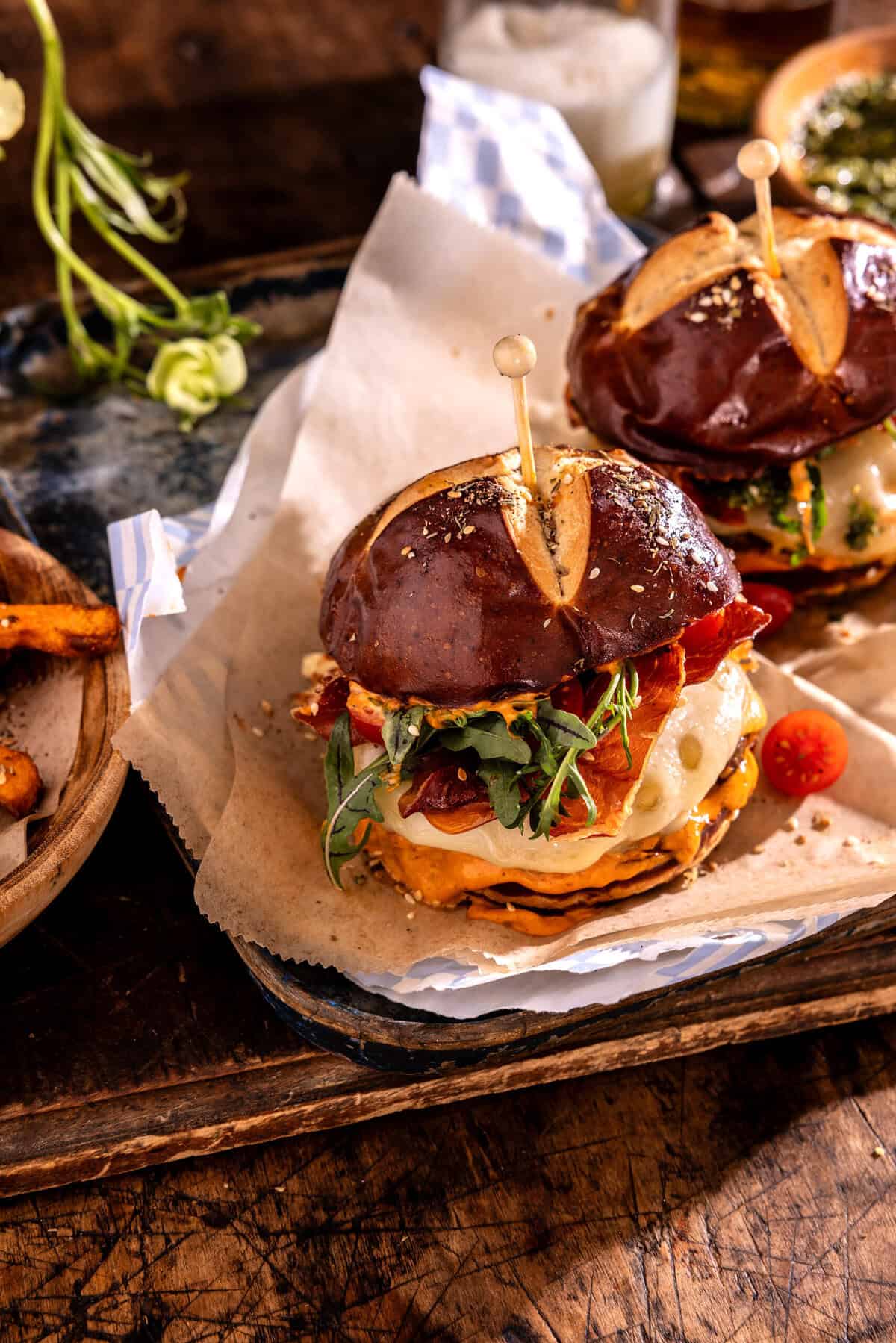 Greek Burgers with Harissa Mayo | halfbakedharvest.com