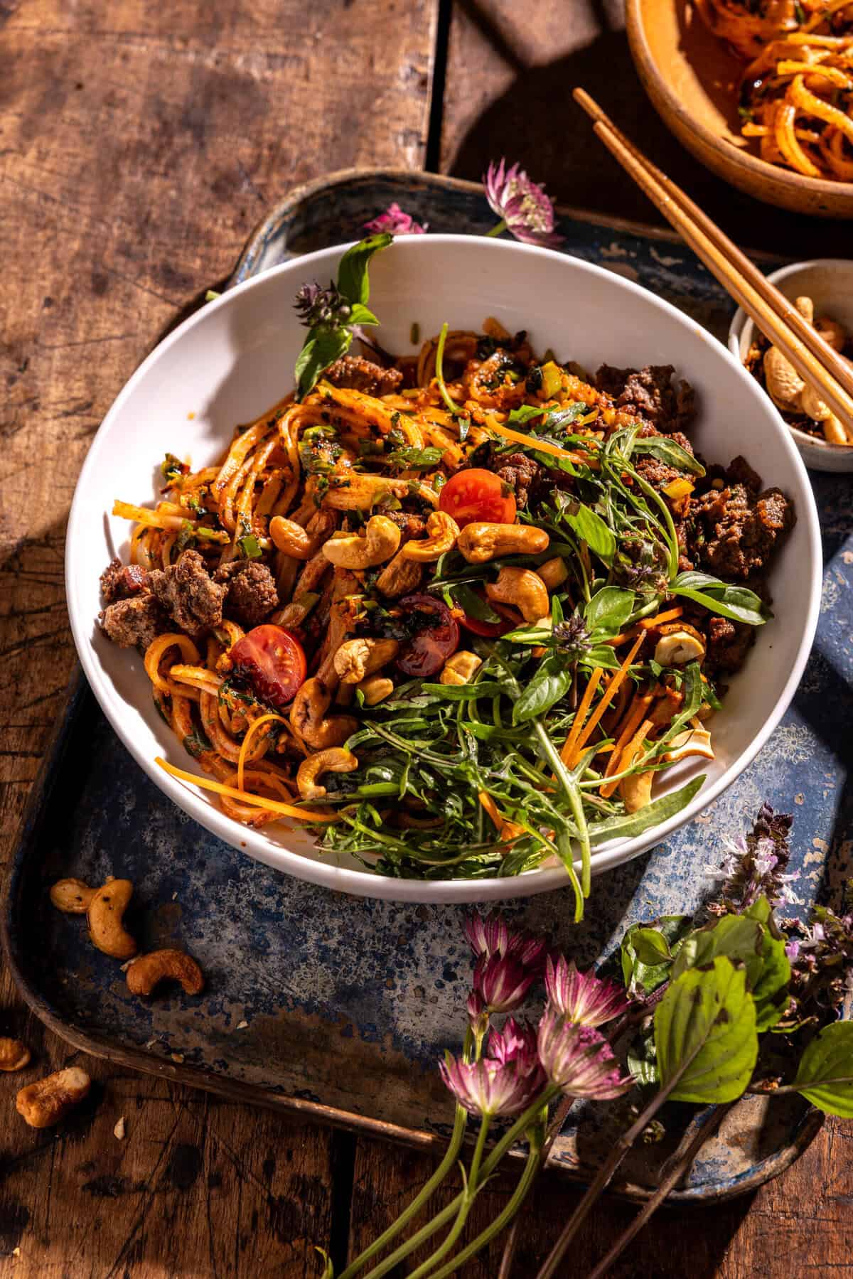 30 Minute Thai Red Curry Basil Beef Noodles | halfbakedharvest.com