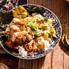 Bang Bang Salmon Bowls with Pineapple Slaw | halfbakedharvest.com